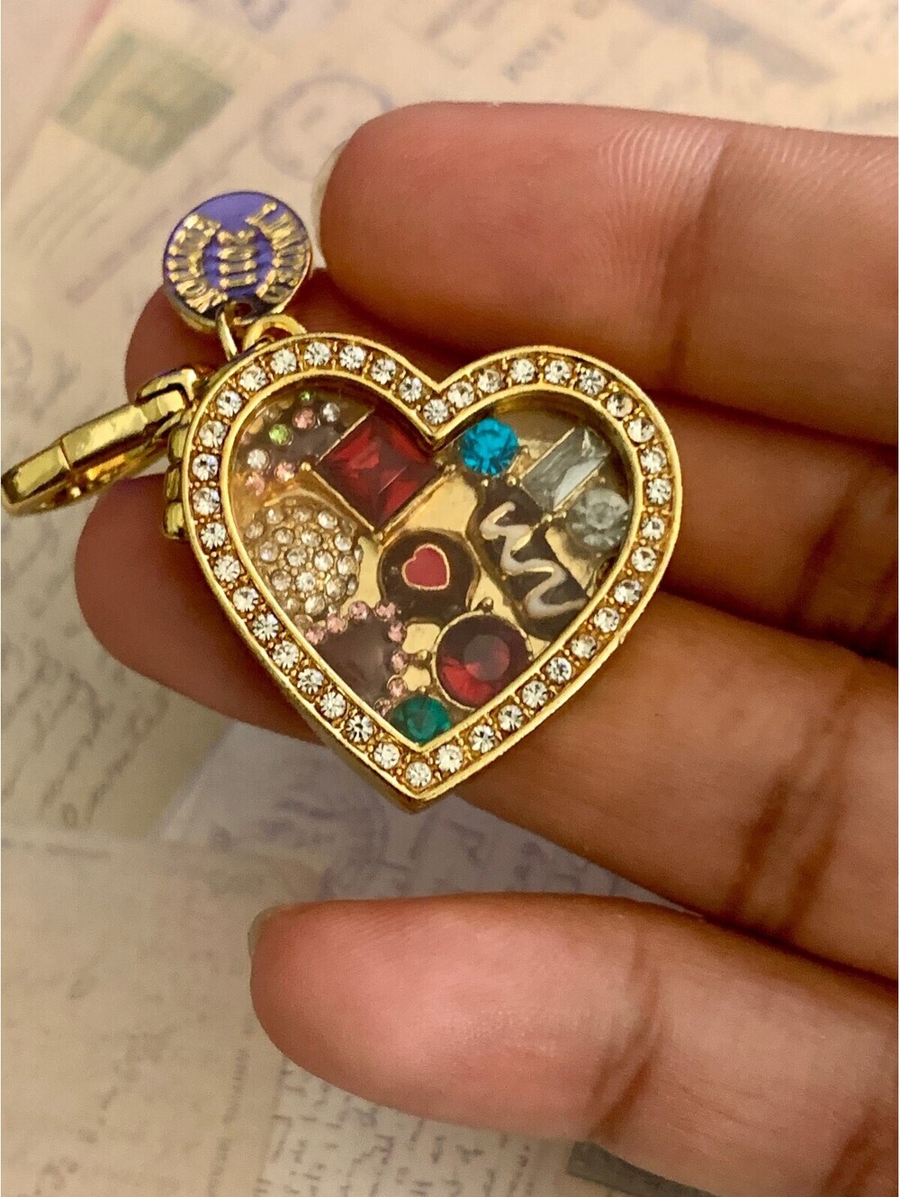 Juicy Couture 2011 Limited Edition Heart Chocolate Box Locket Charm Y2K Gem - Picture 5 of 6